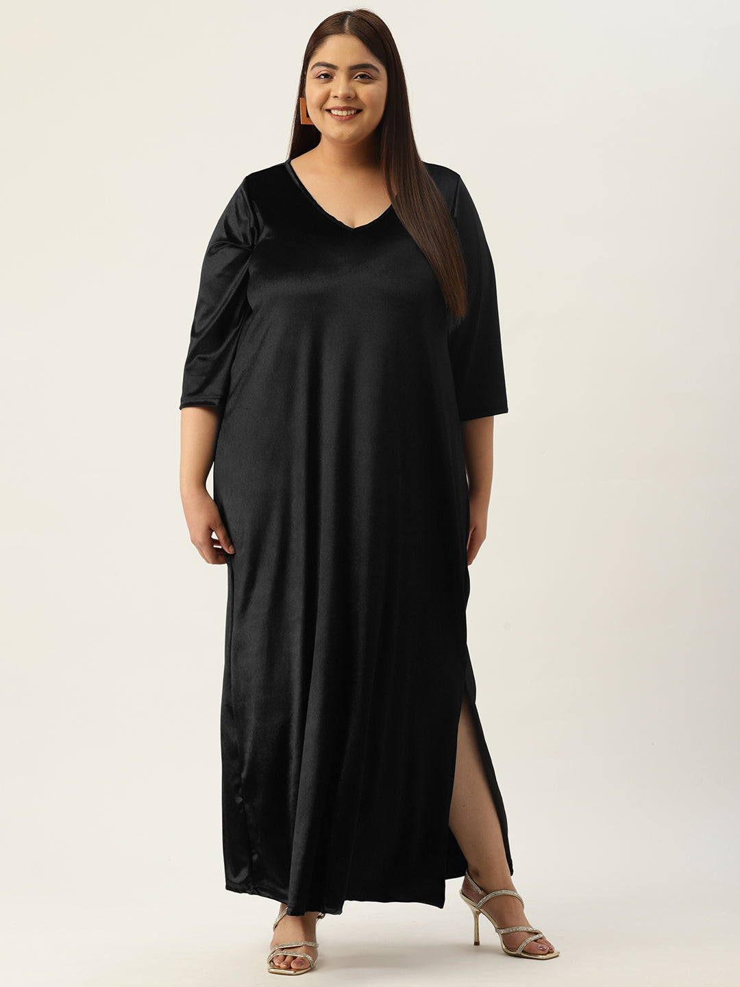 Plus Size Velvet Party Wear Dress