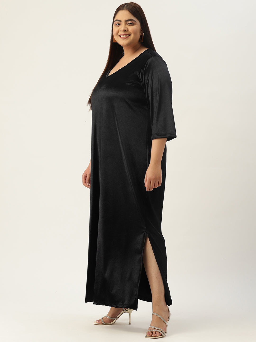 Plus Size Velvet Party Wear Dress