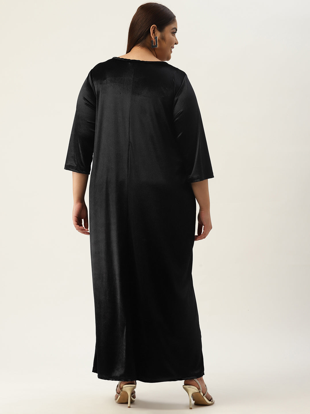 Plus Size Velvet Party Wear Dress