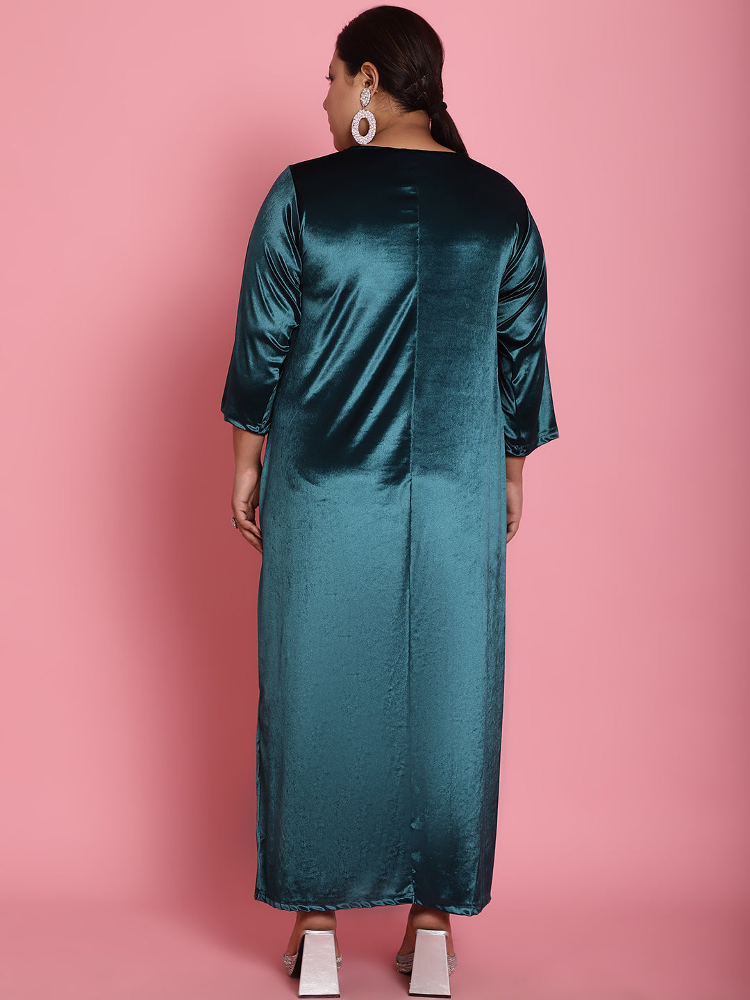 Plus Size Velvet Party Wear Dress