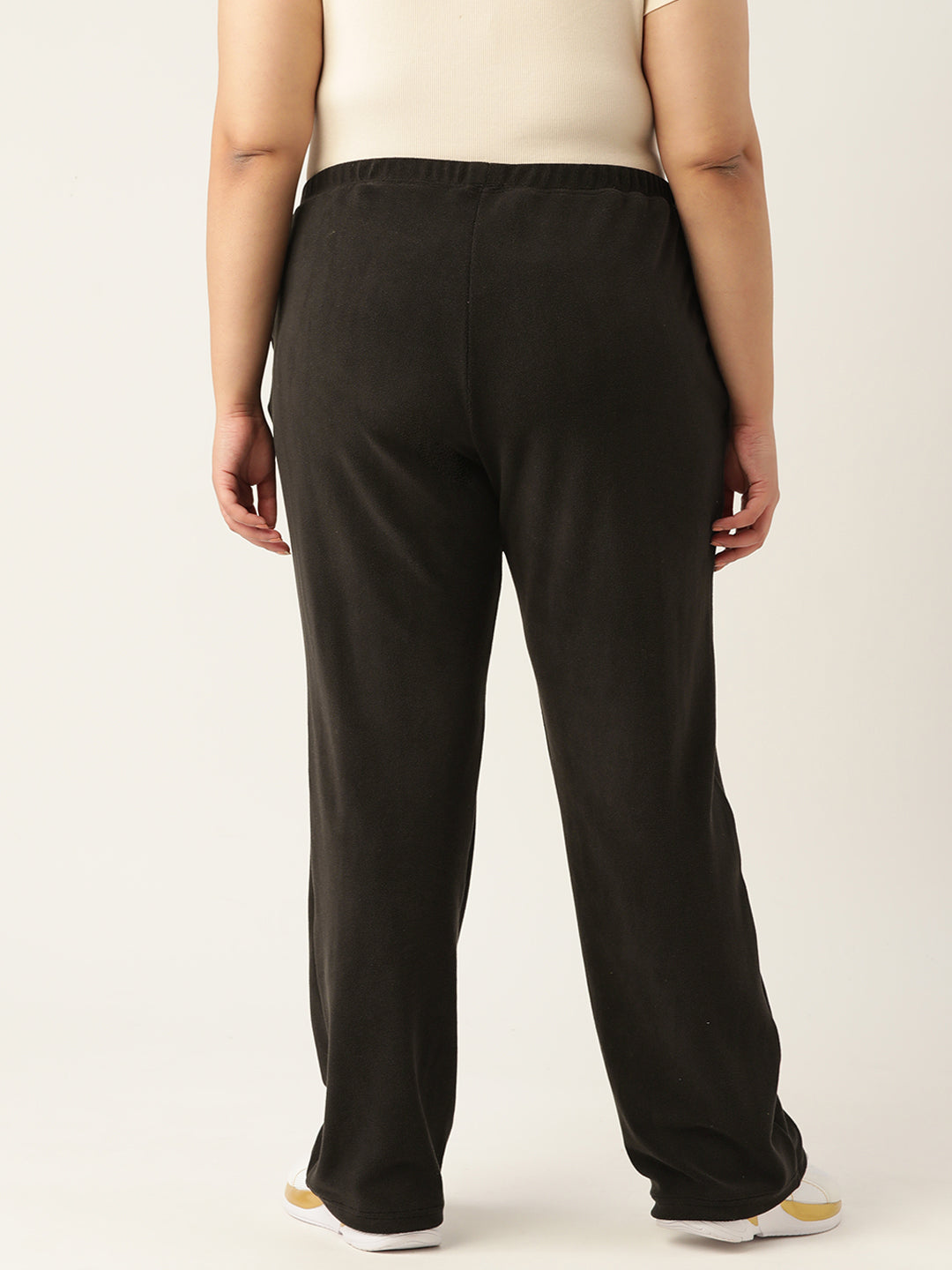Straight Fit High-Rise Sherpa Trousers