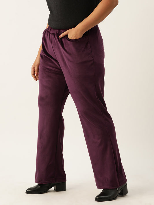 Straight Fit High-Rise Sherpa Trousers