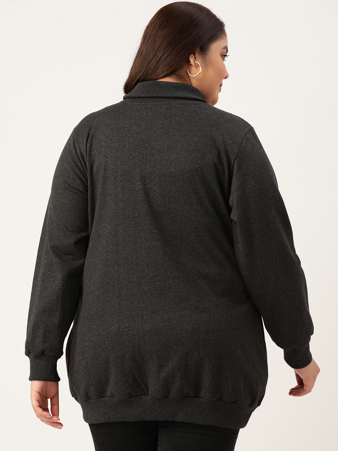 High Neck Fleece Sweatshirt