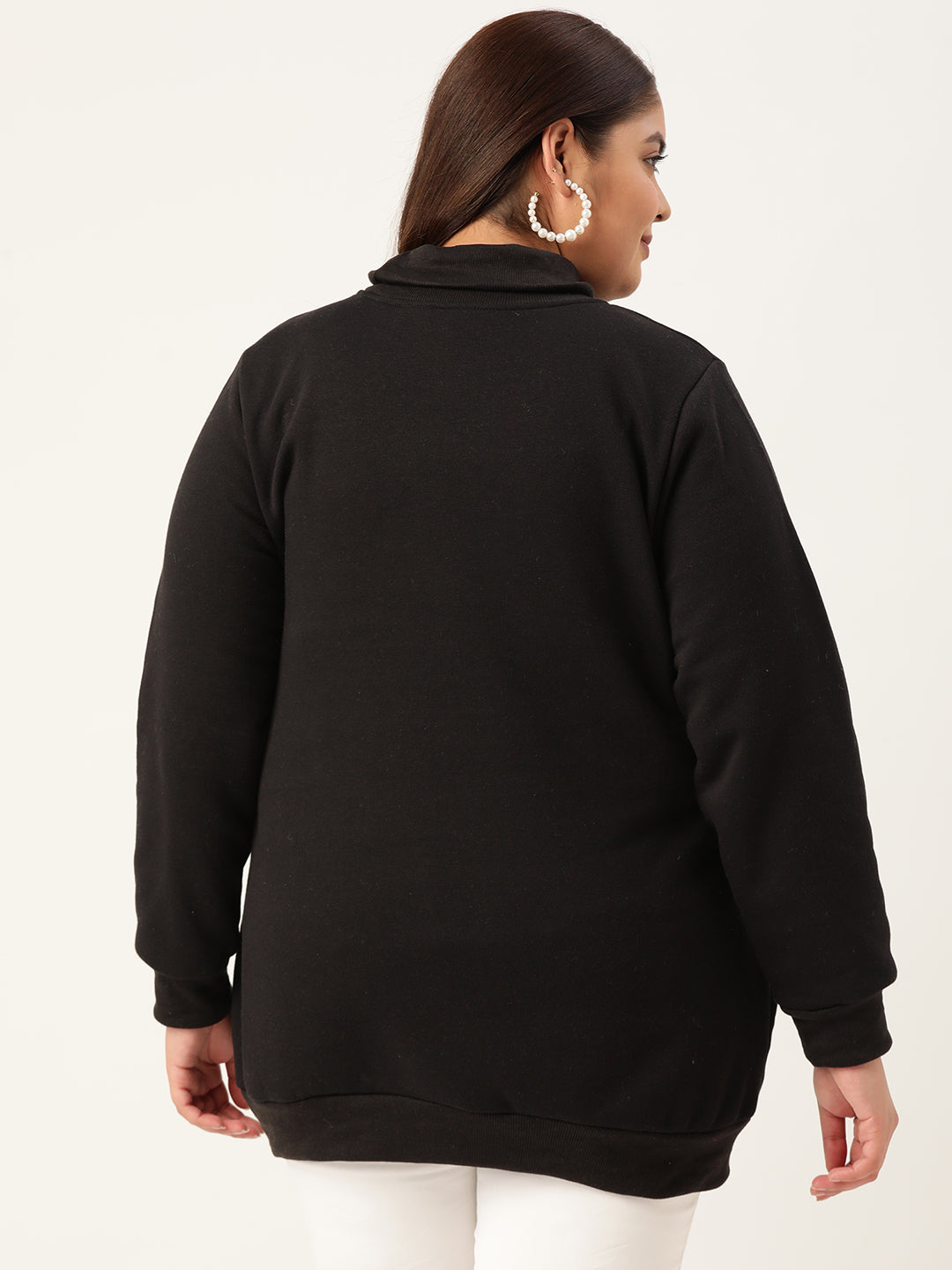 High Neck Fleece Sweatshirt