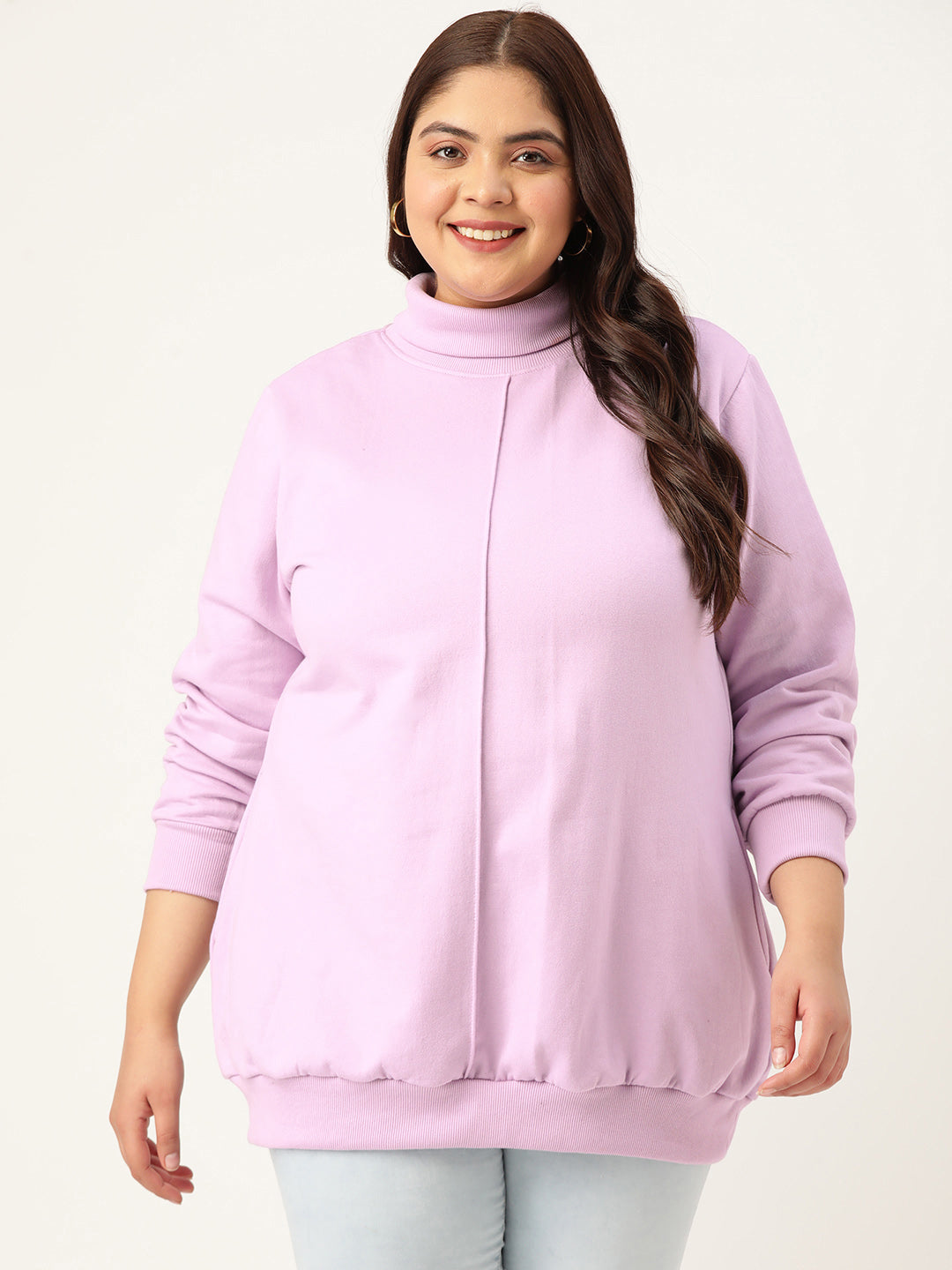 High Neck Fleece Sweatshirt