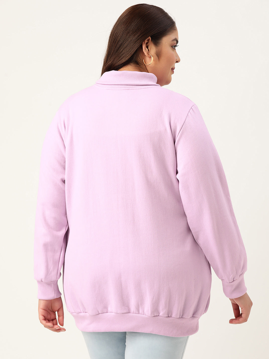 High Neck Fleece Sweatshirt