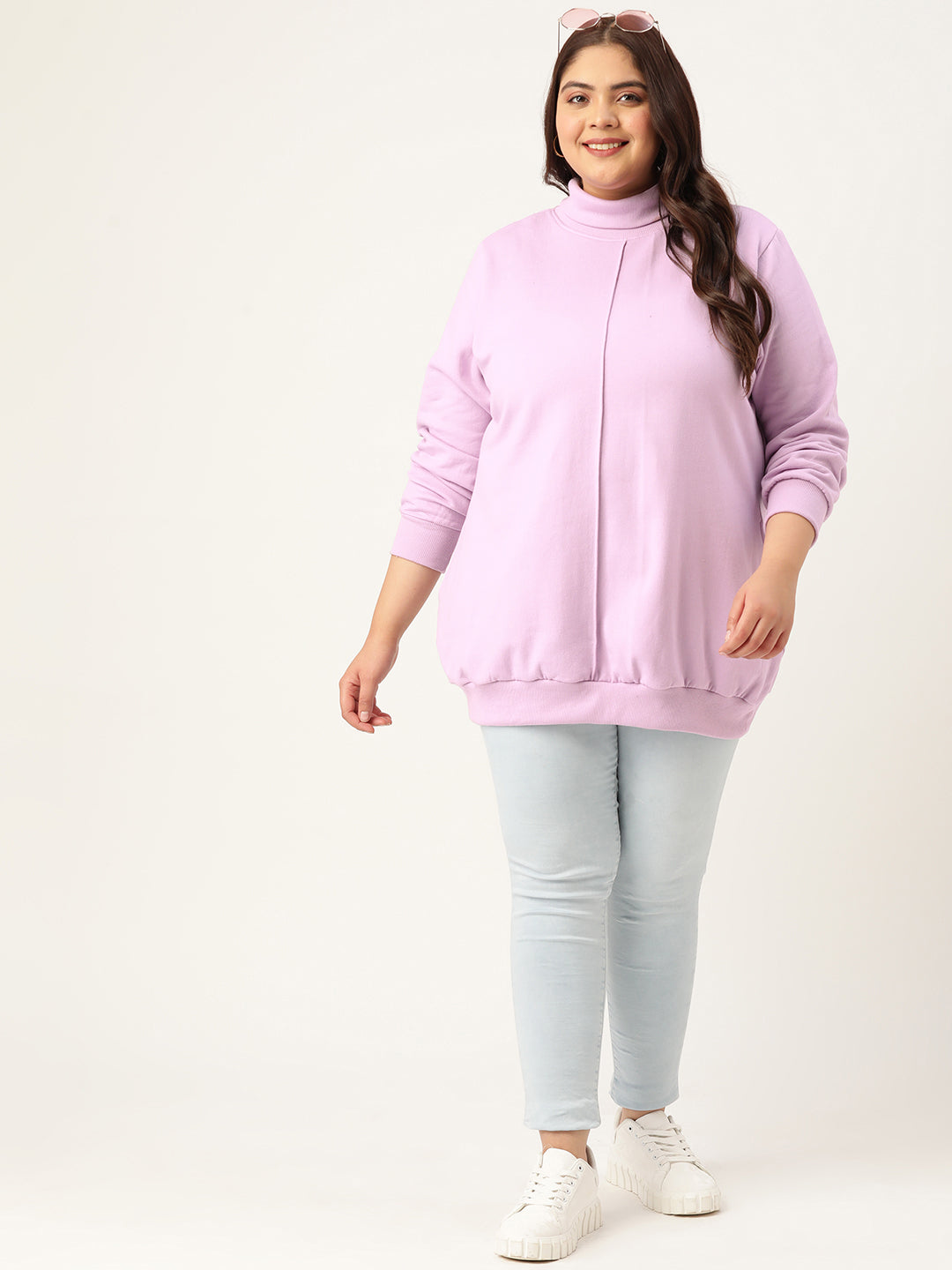 High Neck Fleece Sweatshirt