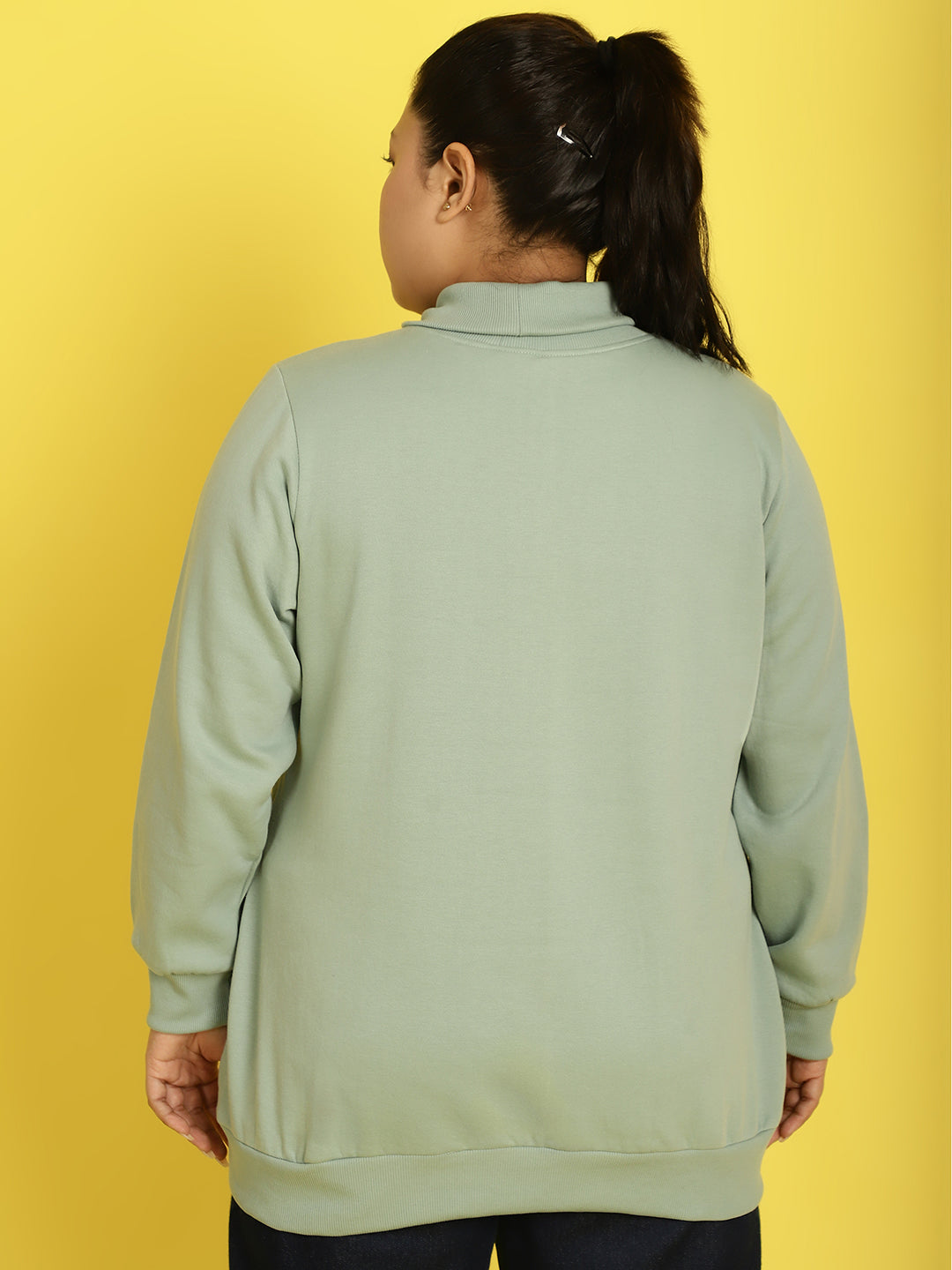 High Neck Fleece Sweatshirt