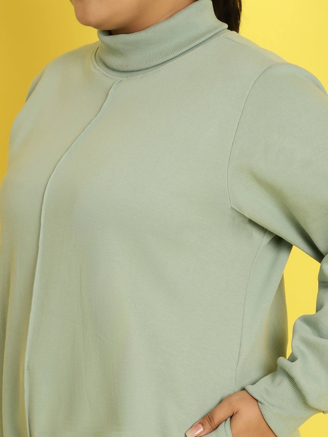High Neck Fleece Sweatshirt