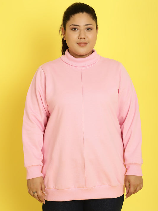 High Neck Fleece Sweatshirt