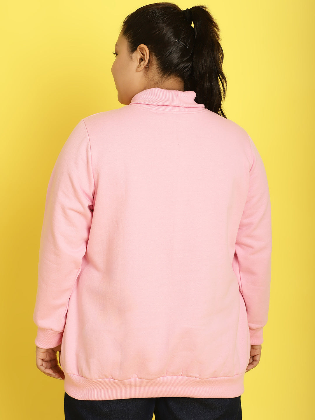 High Neck Fleece Sweatshirt