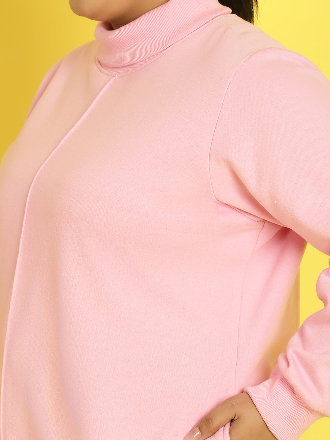 High Neck Fleece Sweatshirt