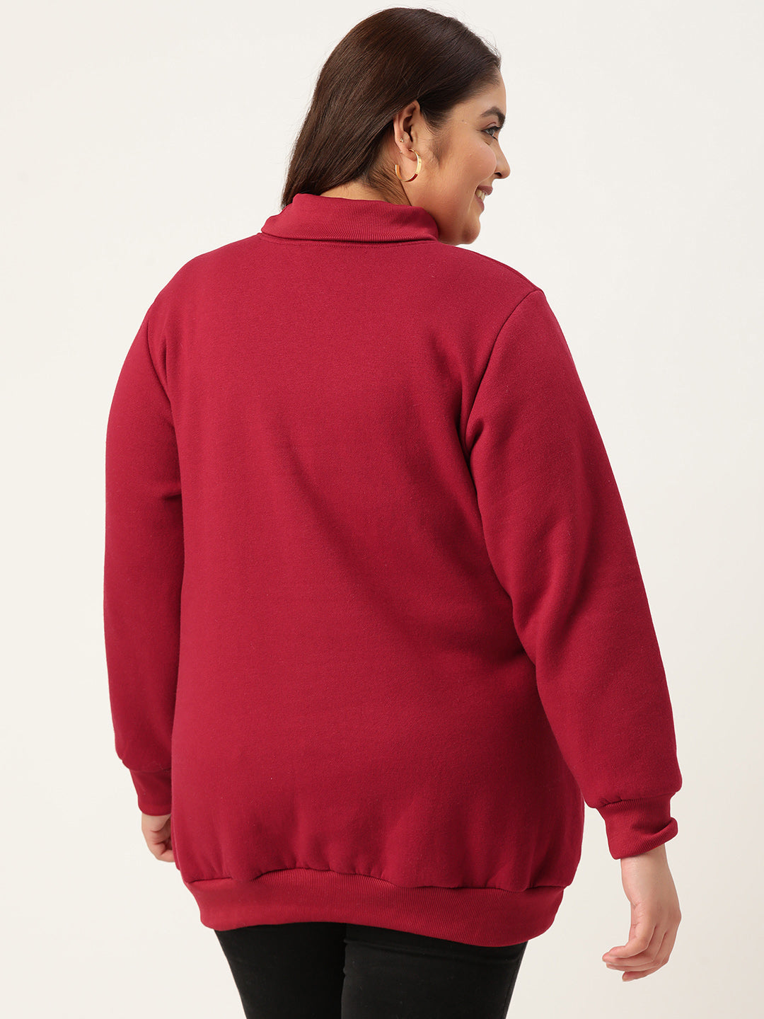 High Neck Fleece Sweatshirt