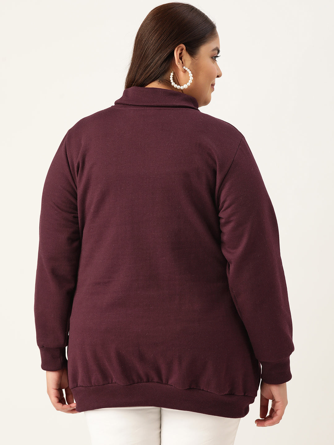 High Neck Fleece Sweatshirt