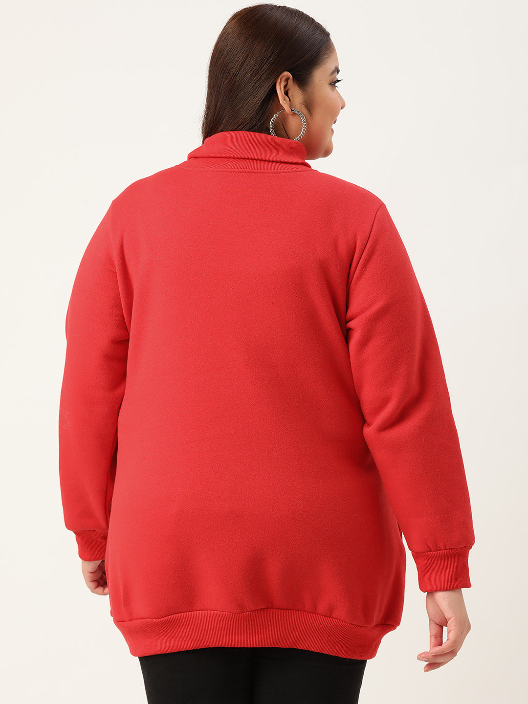 High Neck Fleece Sweatshirt