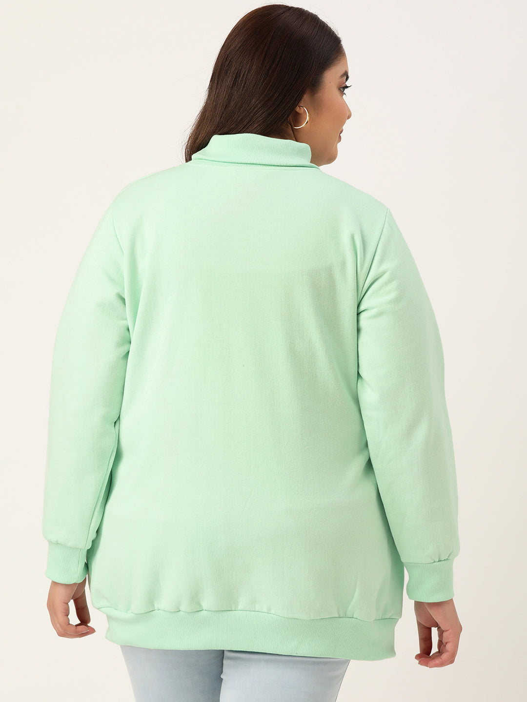 High Neck Fleece Sweatshirt