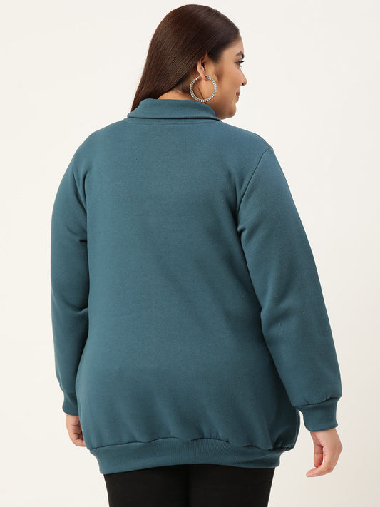 High Neck Fleece Sweatshirt