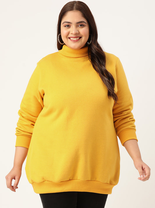 High Neck Fleece Sweatshirt