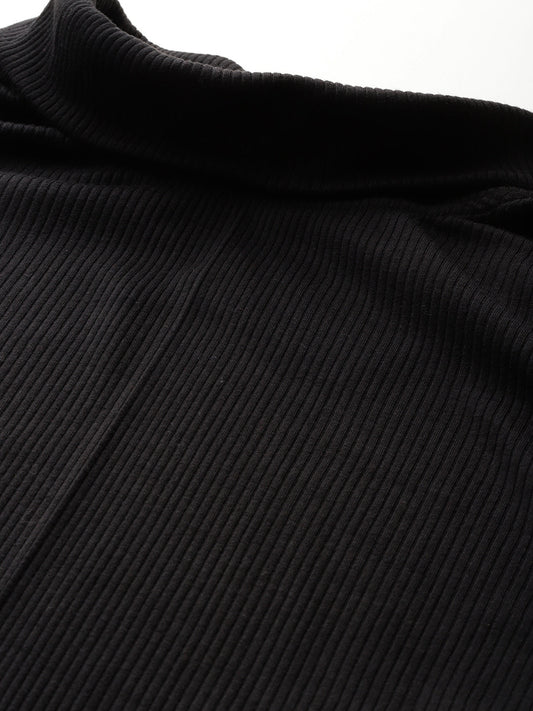 Plus size knitted Top with attached georgette sleeves