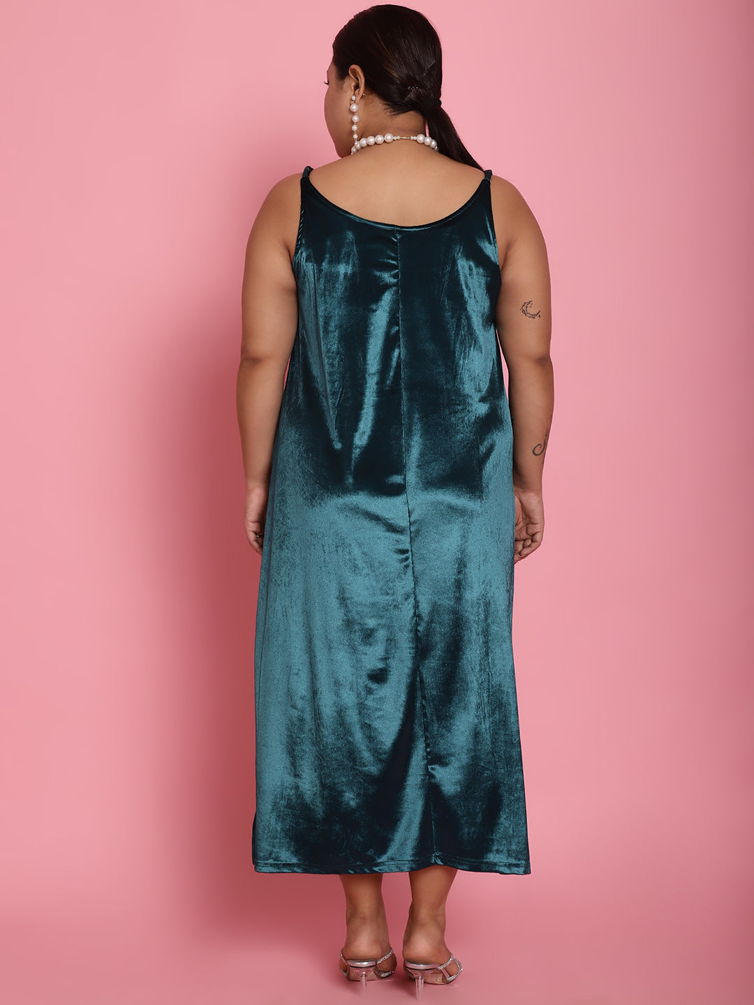 Plus Size Velvet Party Wear Dress