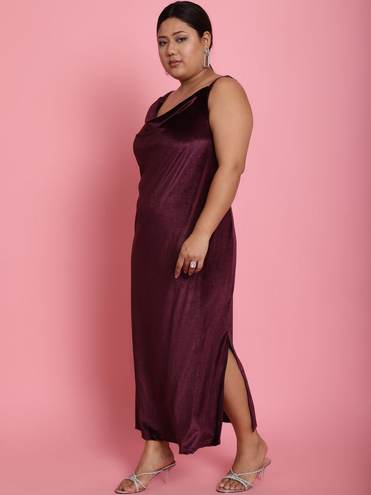 Plus Size Velvet Party Wear Dress