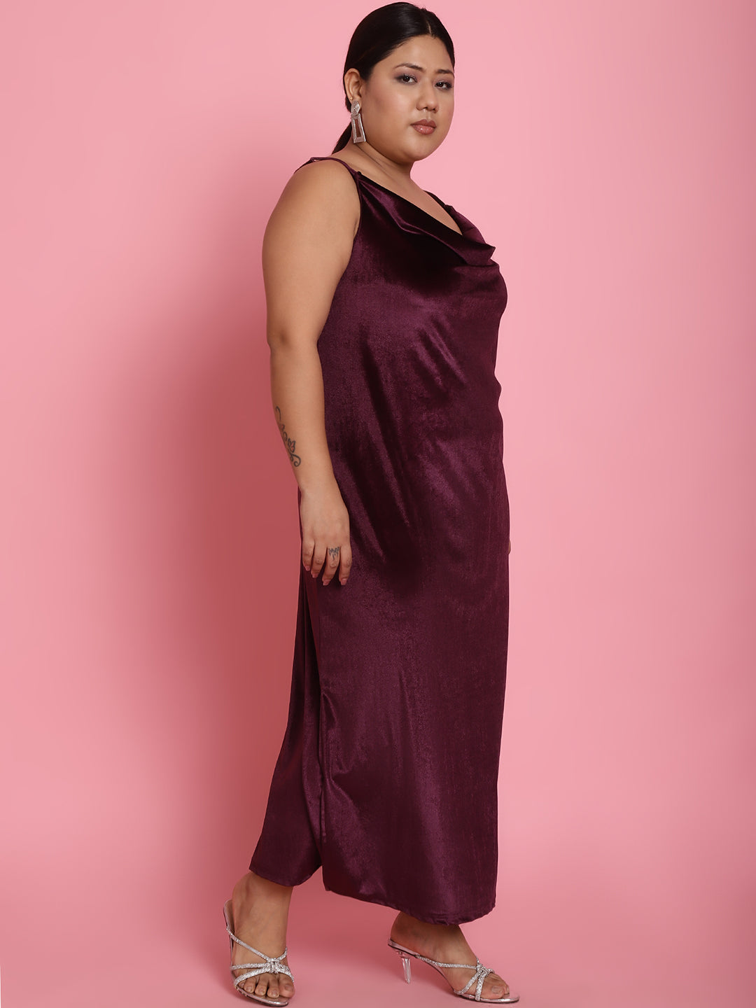 Plus Size Velvet Party Wear Dress