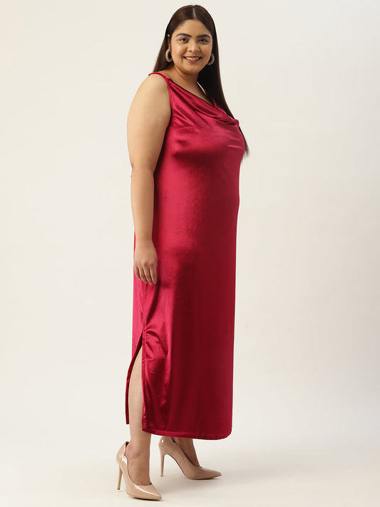 Plus Size Velvet Party Wear Dress