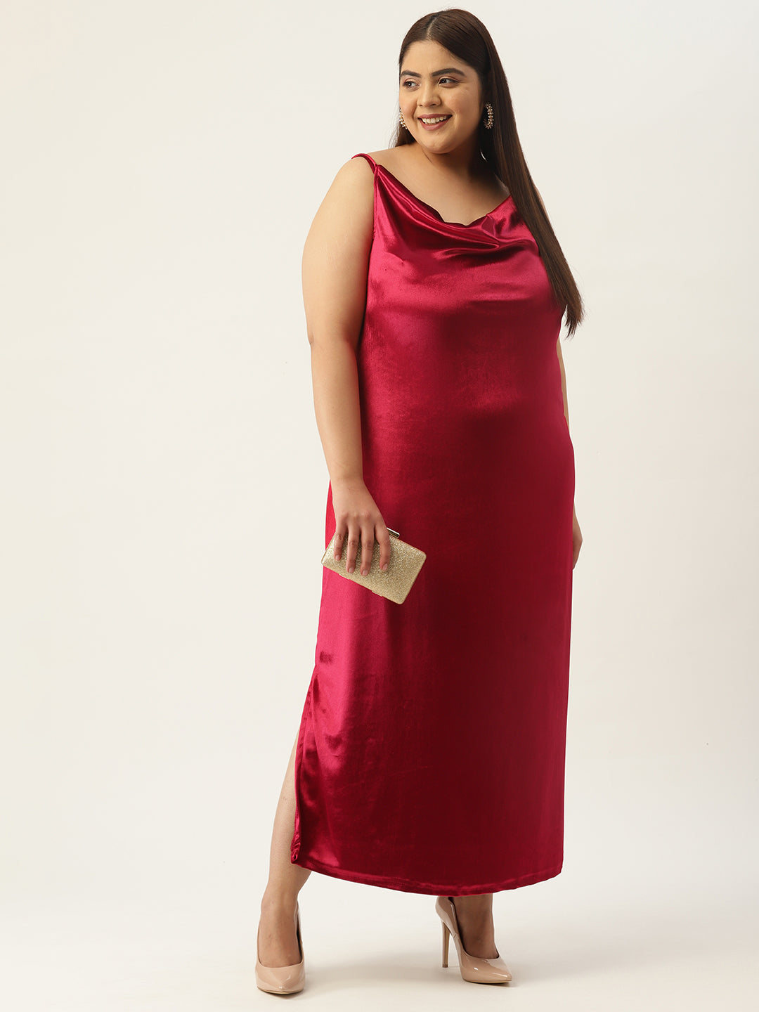 Plus Size Velvet Party Wear Dress