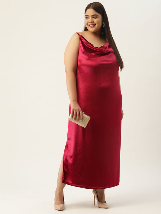 Plus Size Velvet Party Wear Dress