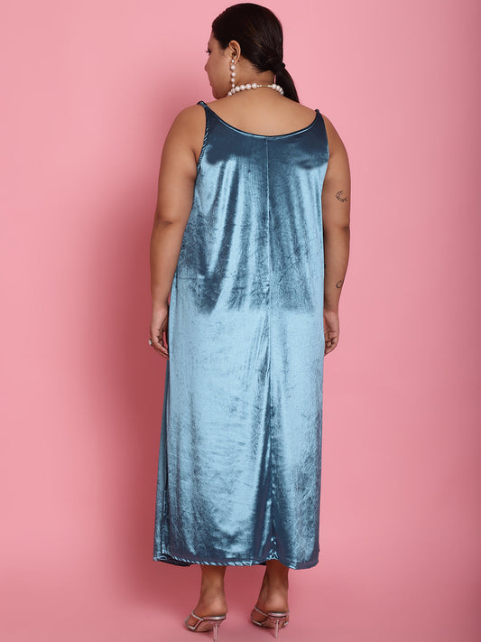 Plus Size Velvet Party Wear Dress