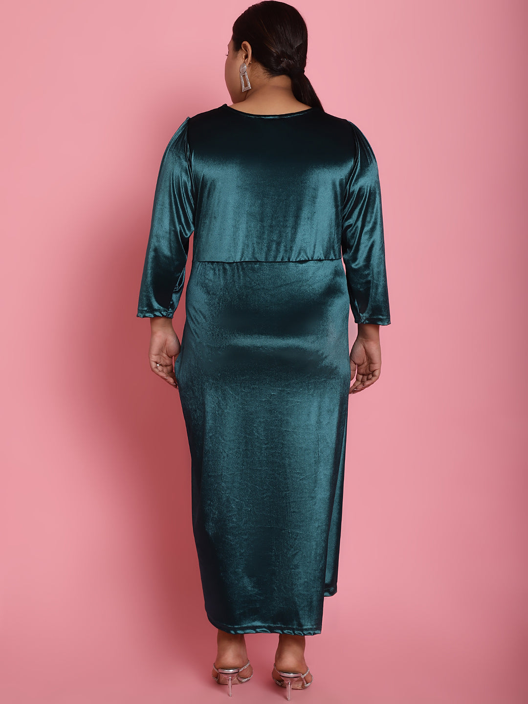 Plus Size Velvet Party Wear Dress