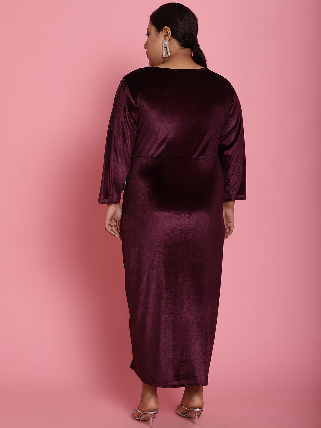 Plus Size Velvet Party Wear Dress