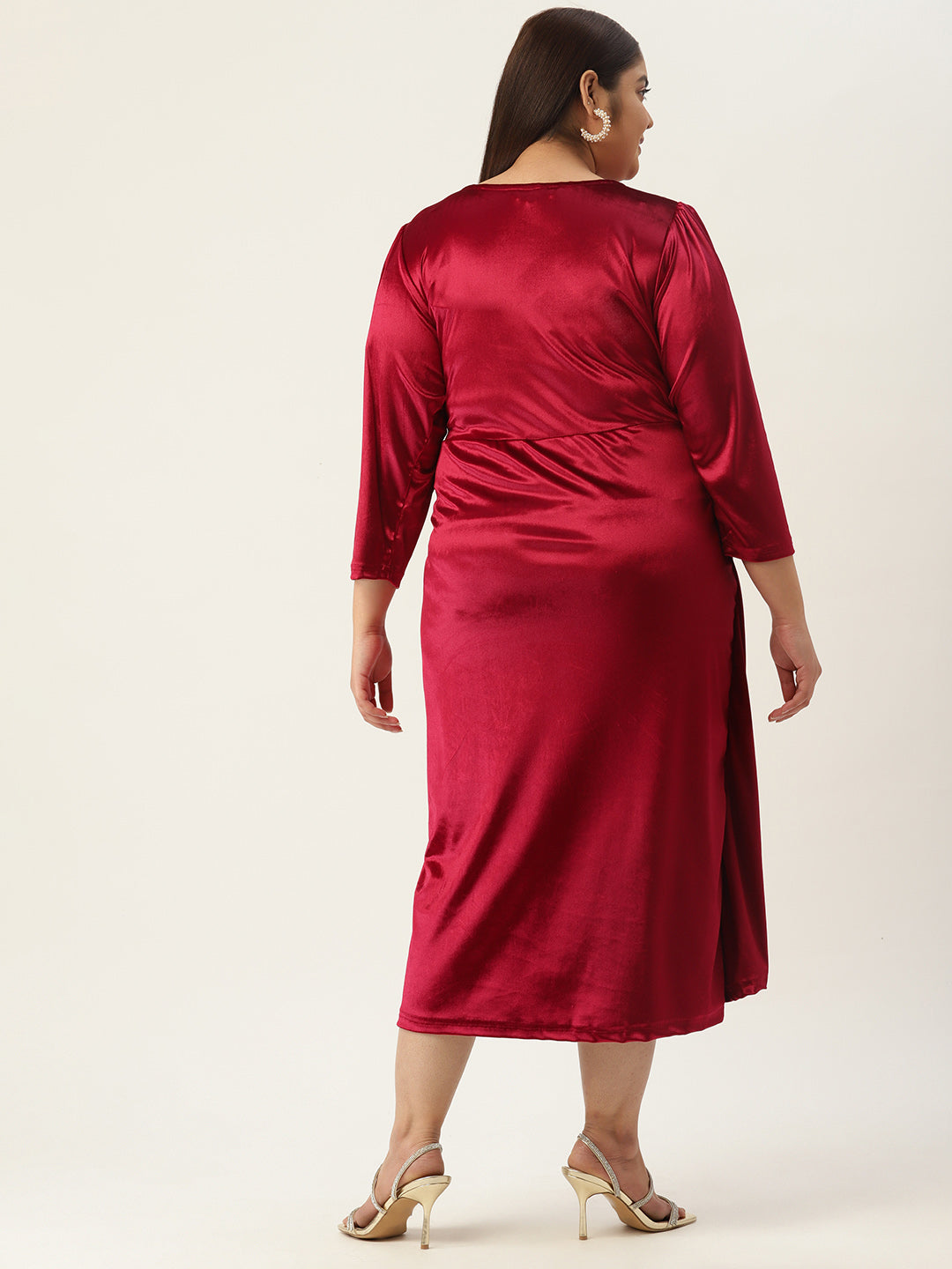 Plus Size Velvet Party Wear Dress