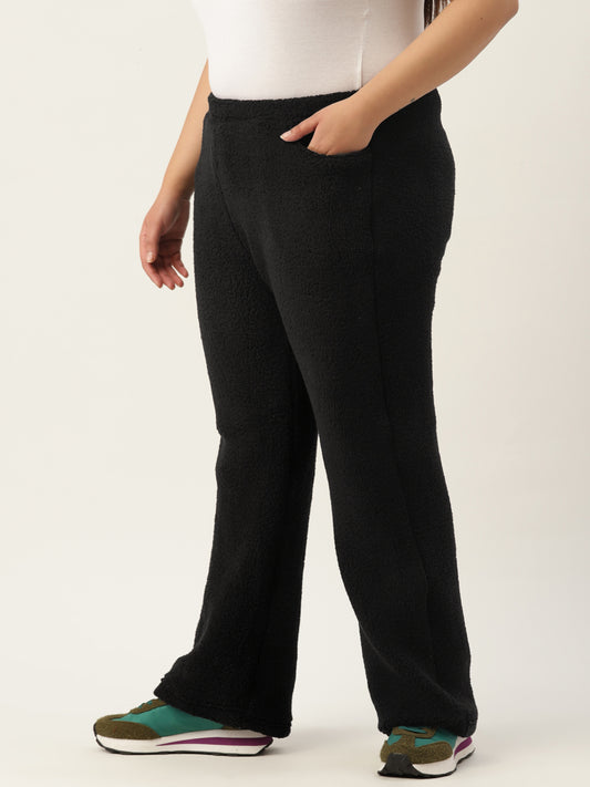 High-Rise Cozy Teddy Trousers