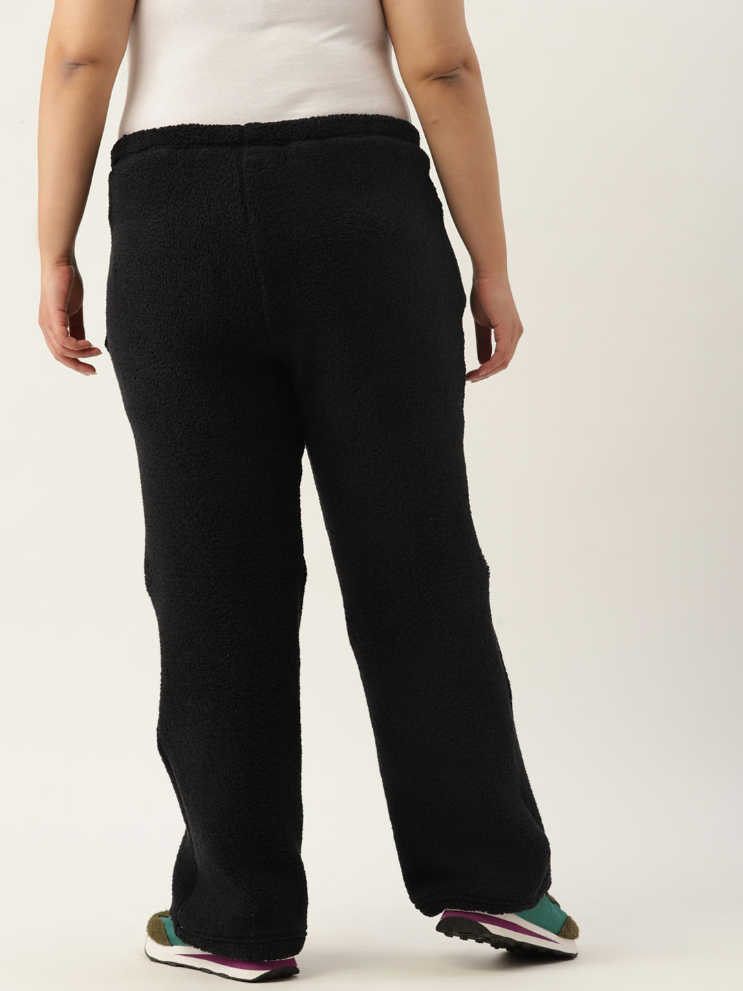 High-Rise Cozy Teddy Trousers