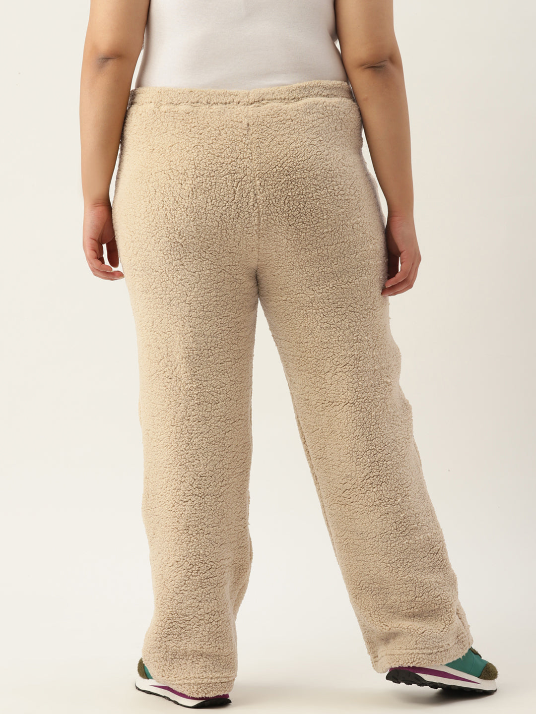 High-Rise Cozy Teddy Trousers