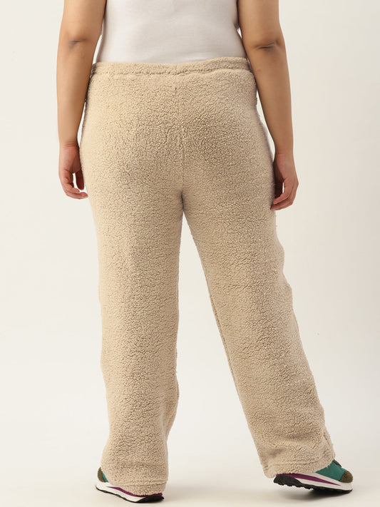 High-Rise Cozy Teddy Trousers