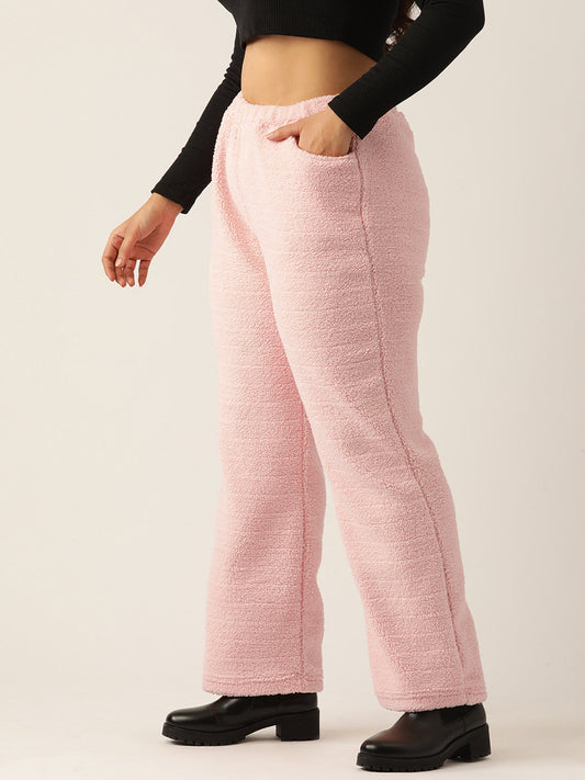 High-Rise Cozy Teddy Trousers