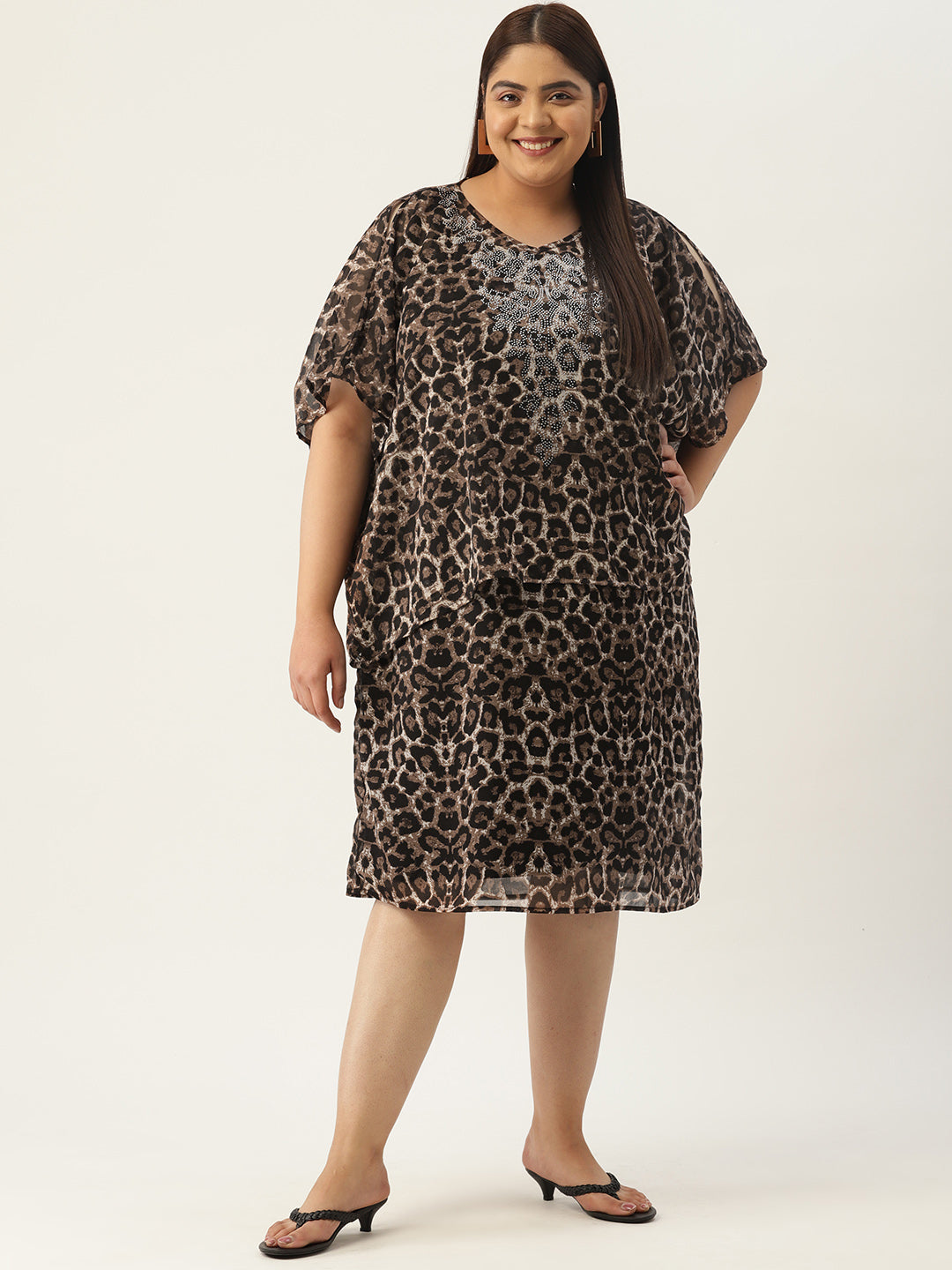 Plus Size Embellished Party Wear Dress
