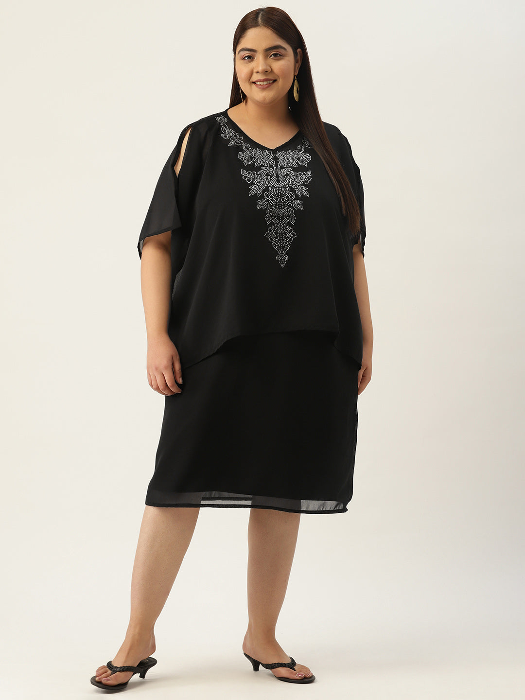 Plus Size Embellished Party Wear Dress