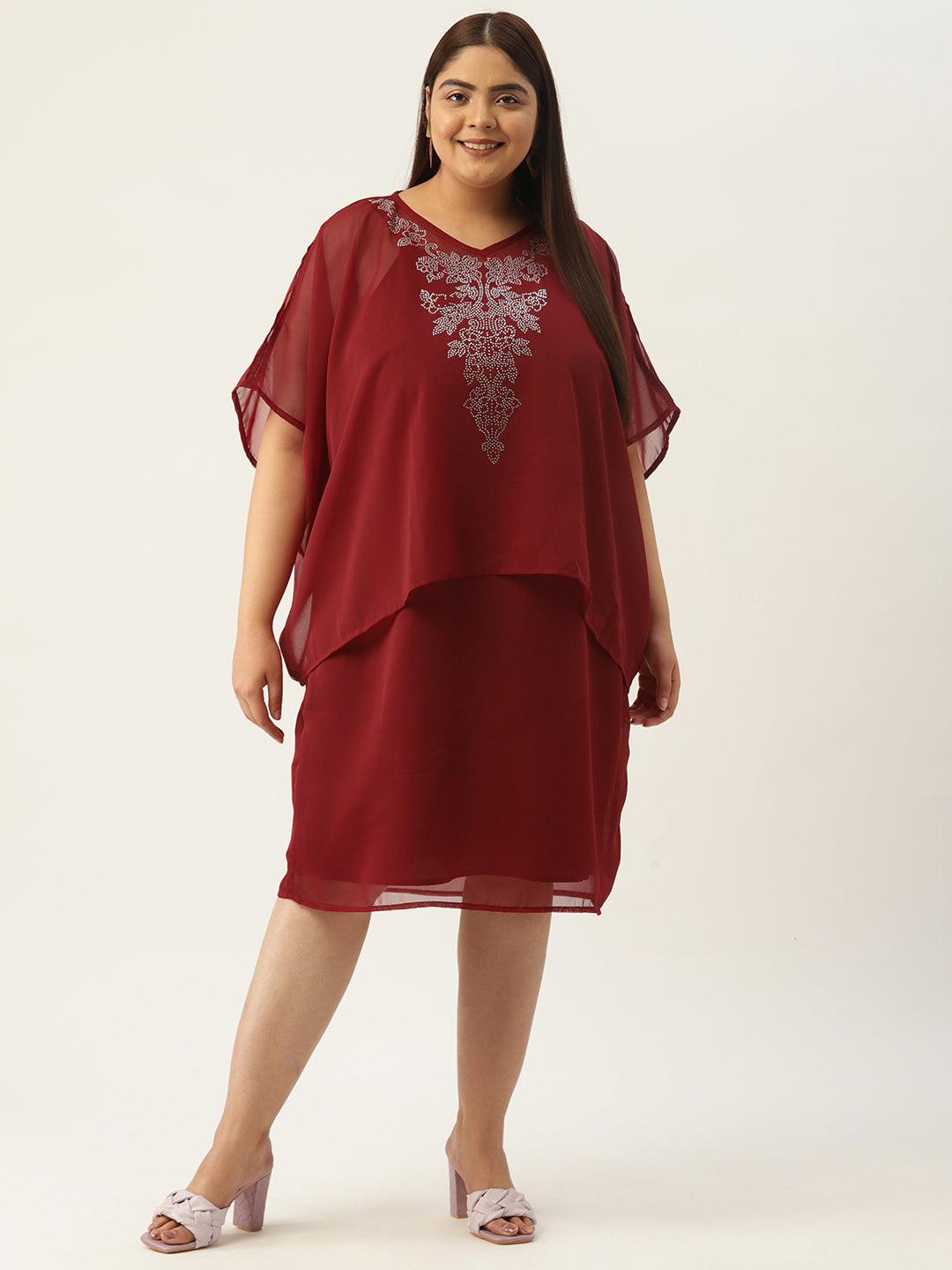Plus Size Embellished Party Wear Dress