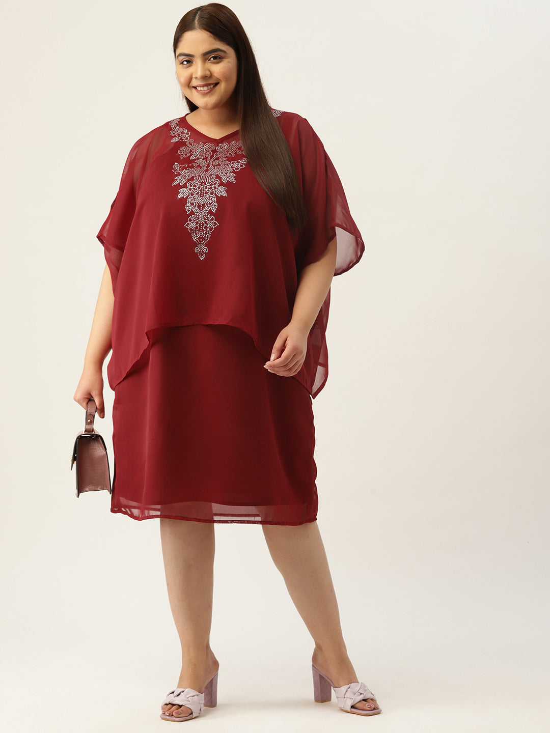 Plus Size Embellished Party Wear Dress