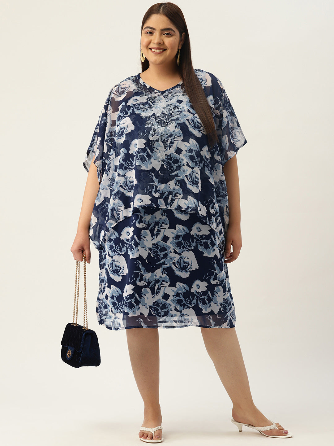 Plus Size Embellished Party Wear Dress