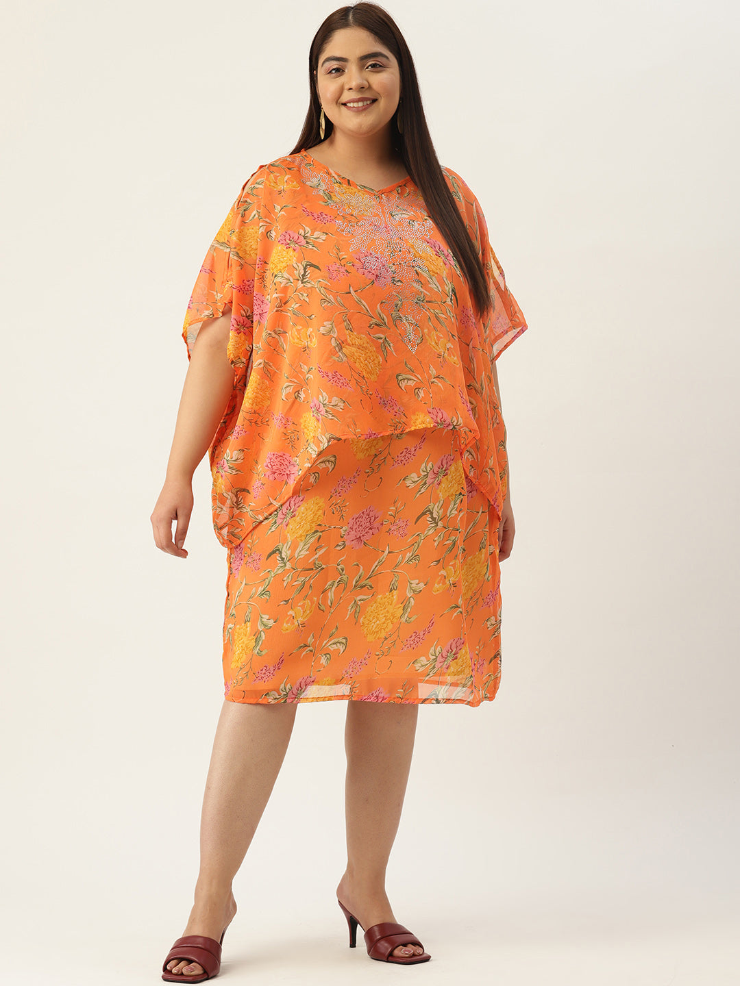 Plus Size Embellished Party Wear Dress