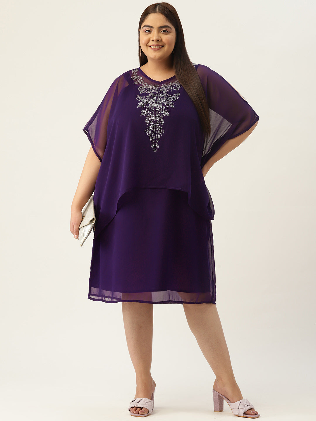 Plus Size Embellished Party Wear Dress