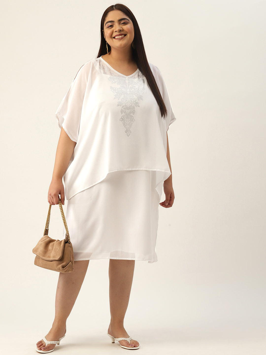 Plus Size Embellished Party Wear Dress