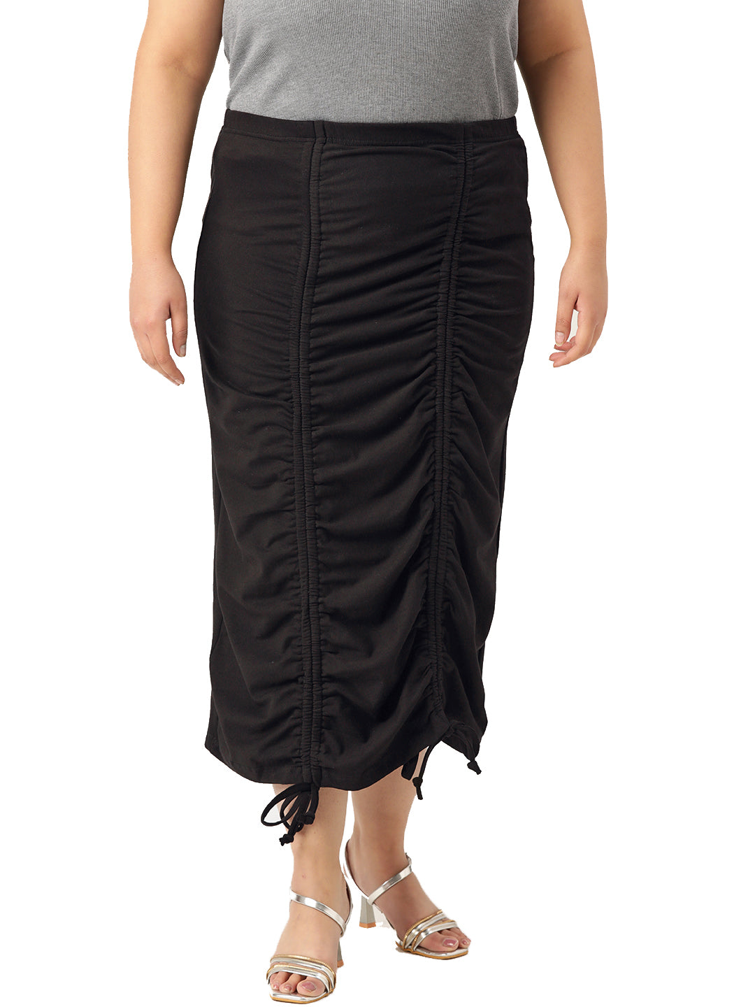 Plus Size Long Skirt with Tummy Tucker