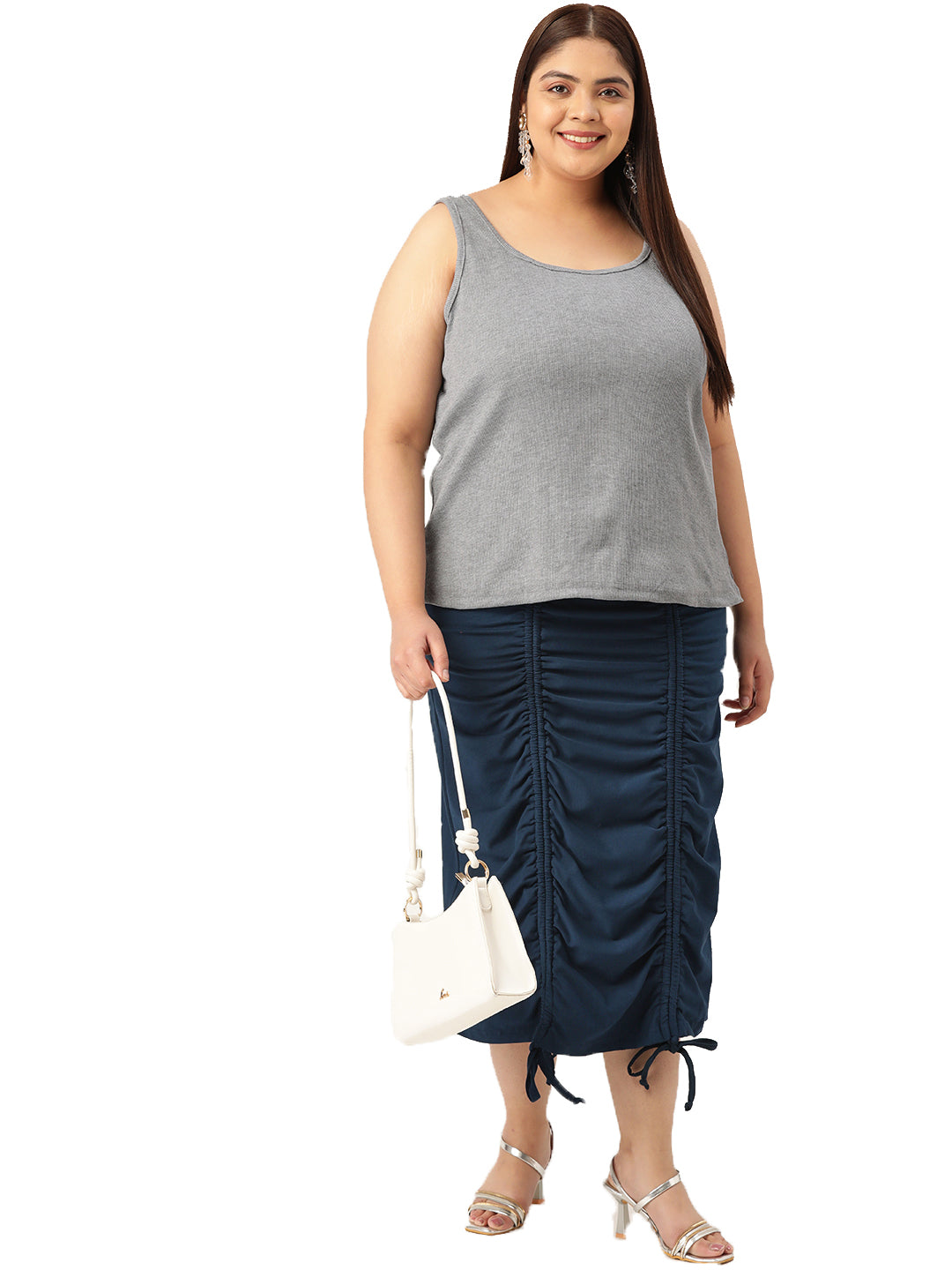 Elegant A-Line Long Maxi Skirt