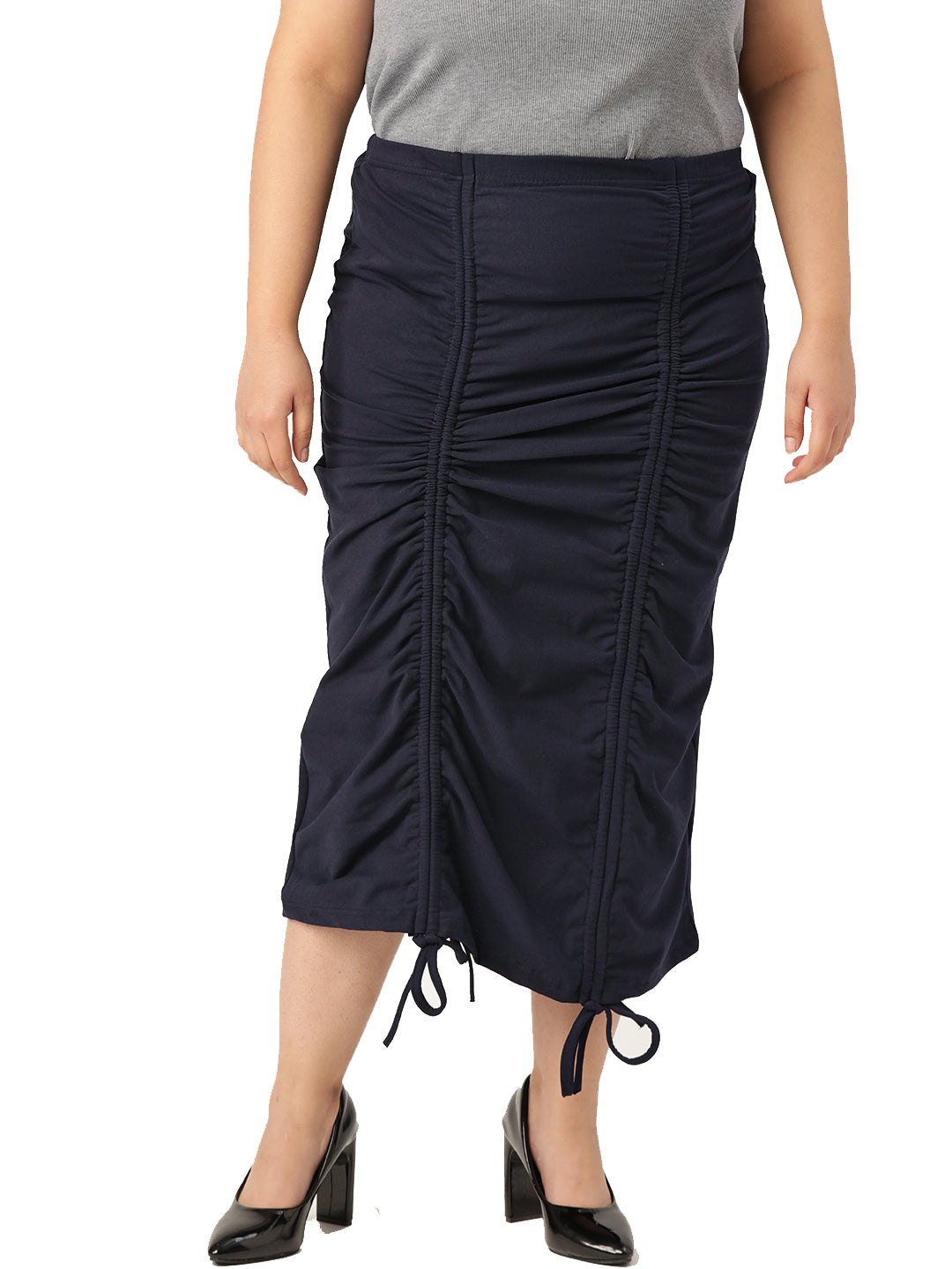 Plus Size Long Skirt with Tummy Tucker