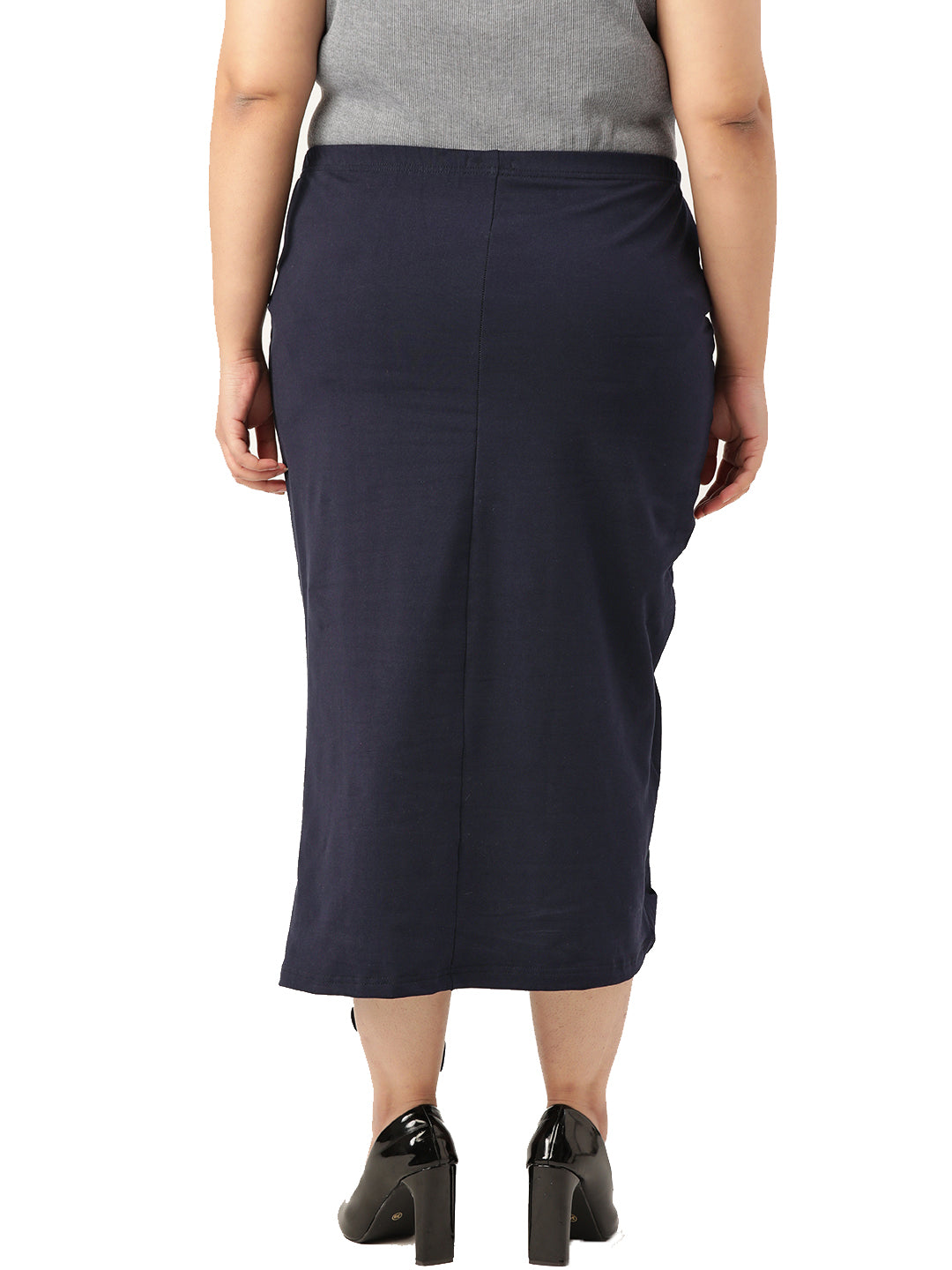 Plus Size Long Skirt with Tummy Tucker